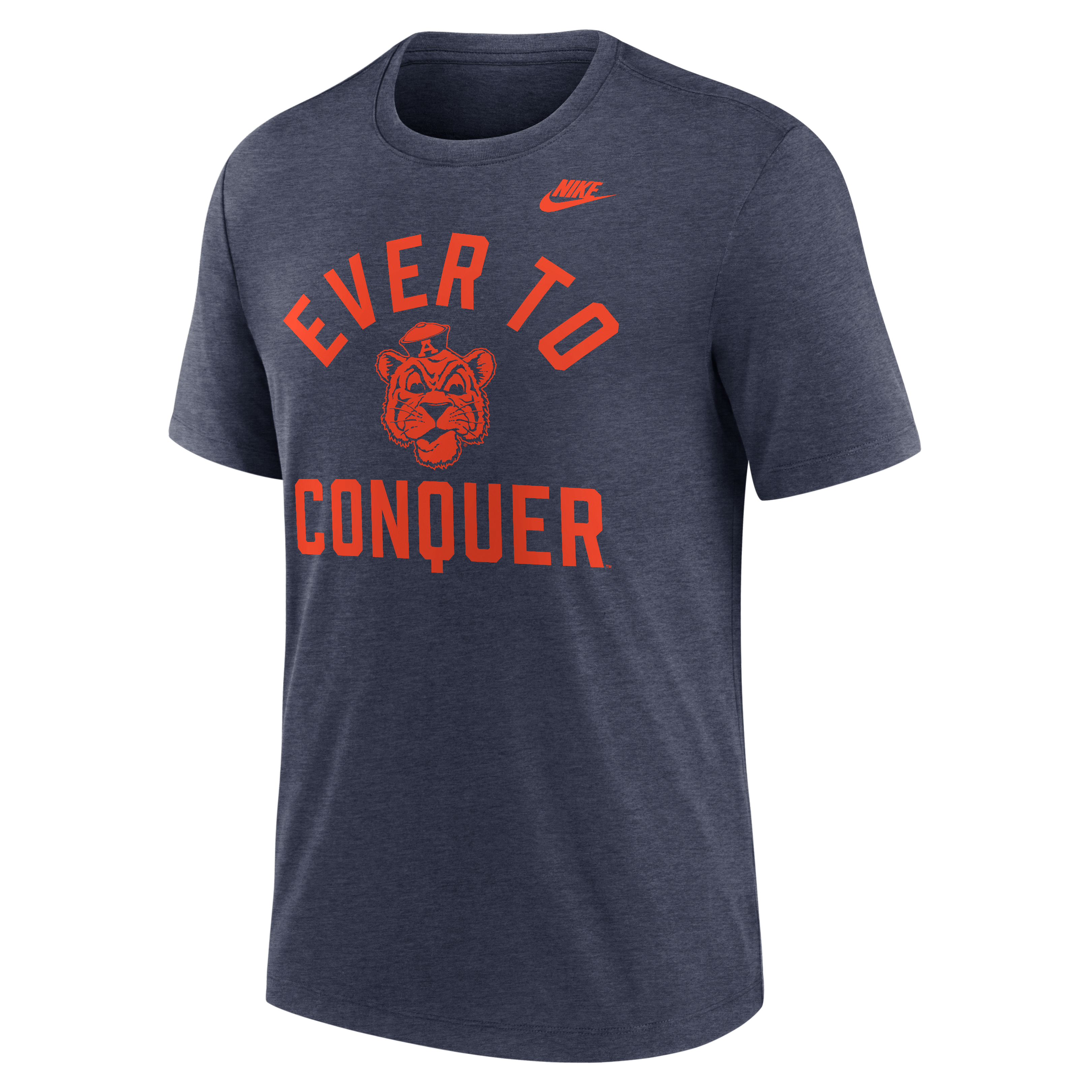 Men's Nike Heather Navy Auburn Tigers Legacy Mantra Tri-Blend T-Shirt
